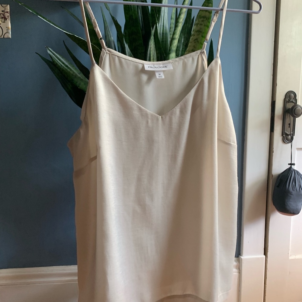 Prologue Sleeveless V-Neck Woven Cami White